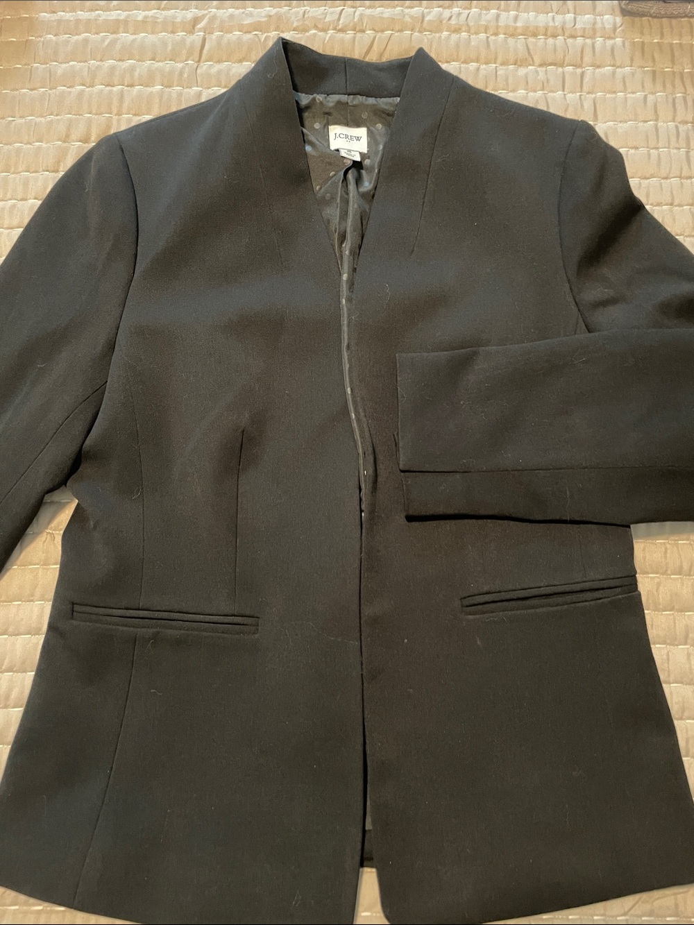 J. Crew Black Collarless Women's Blazer